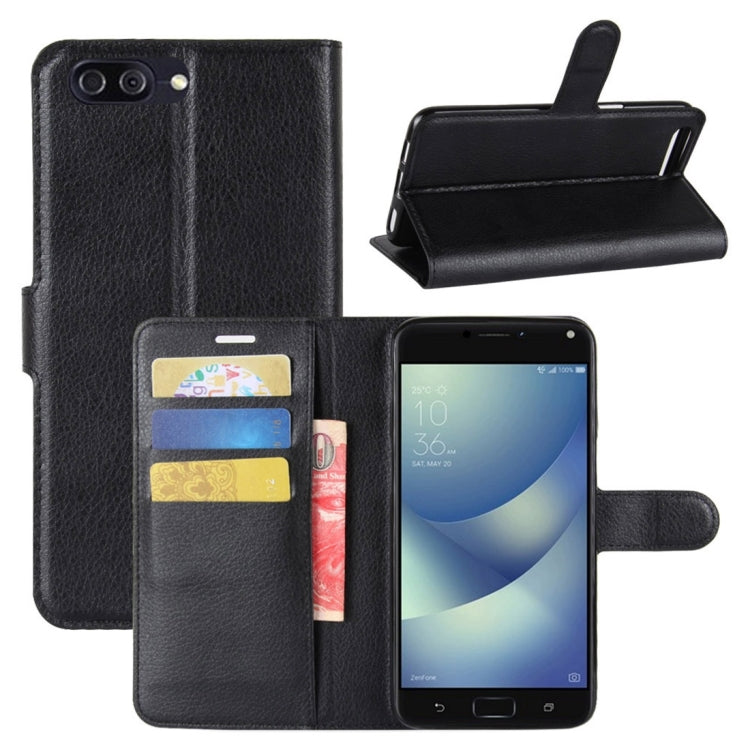 For Asus Zenfone 4 Max ZC554KL Litchi Texture Horizontal Flip Leather Case with Holder & Card Slots & Wallet