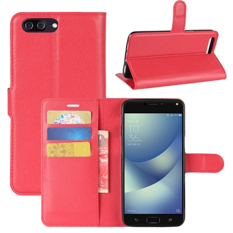 For Asus Zenfone 4 Max ZC554KL Litchi Texture Horizontal Flip Leather Case with Holder & Card Slots & Wallet