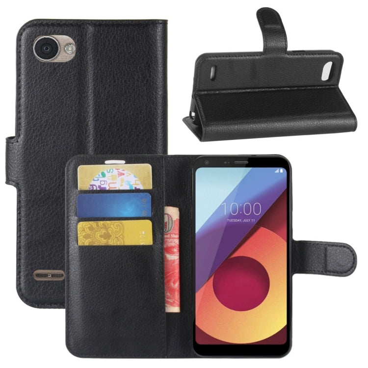 For LG Q6 Litchi Texture Horizontal Flip Leather Case with Holder & Card Slots & Wallet