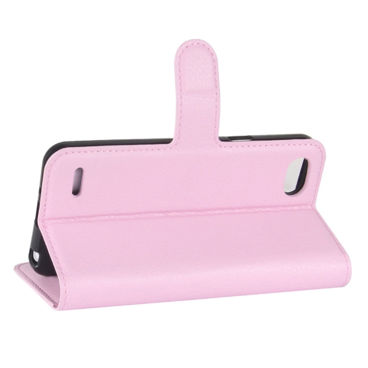 For LG Q6 Litchi Texture Horizontal Flip Leather Case with Holder & Card Slots & Wallet