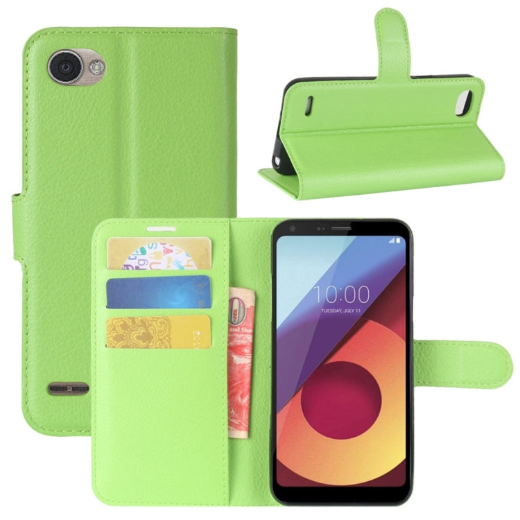For LG Q6 Litchi Texture Horizontal Flip Leather Case with Holder & Card Slots & Wallet