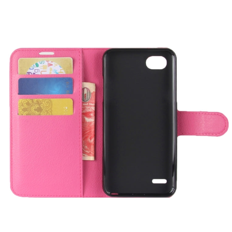For LG Q6 Litchi Texture Horizontal Flip Leather Case with Holder & Card Slots & Wallet