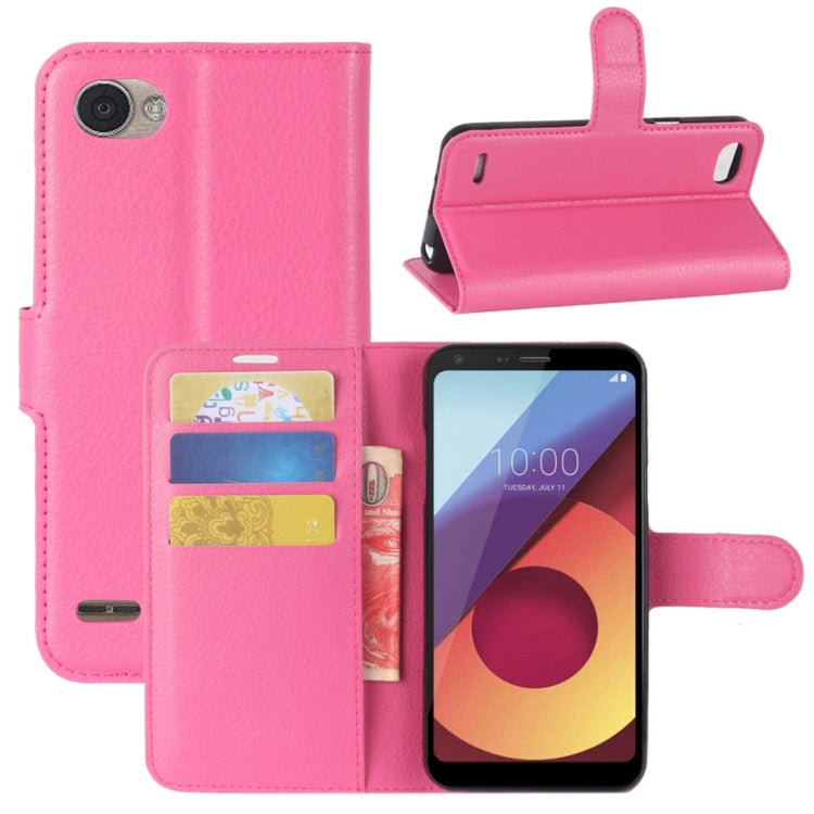 For LG Q6 Litchi Texture Horizontal Flip Leather Case with Holder & Card Slots & Wallet