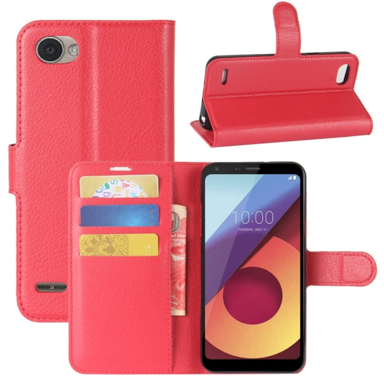 For LG Q6 Litchi Texture Horizontal Flip Leather Case with Holder & Card Slots & Wallet