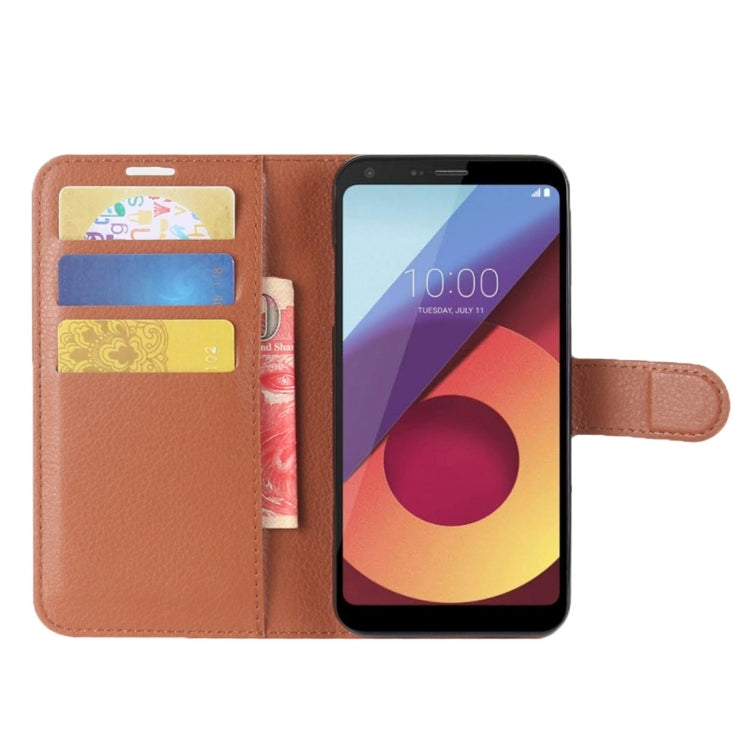 For LG Q6 Litchi Texture Horizontal Flip Leather Case with Holder & Card Slots & Wallet