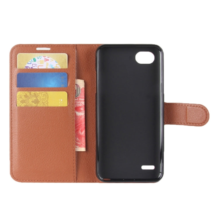 For LG Q6 Litchi Texture Horizontal Flip Leather Case with Holder & Card Slots & Wallet