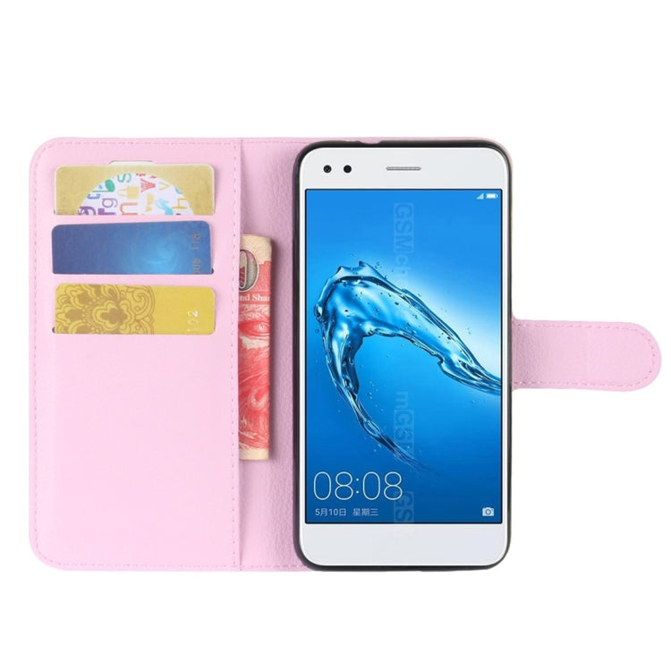 For Huawei  Enjoy 7 Litchi Texture Horizontal Flip Leather Case with Holder & Card Slots & Wallet