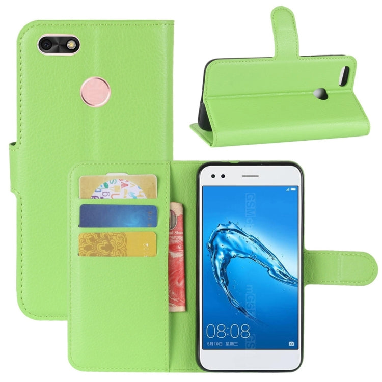 For Huawei  Enjoy 7 Litchi Texture Horizontal Flip Leather Case with Holder & Card Slots & Wallet