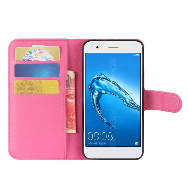 For Huawei  Enjoy 7 Litchi Texture Horizontal Flip Leather Case with Holder & Card Slots & Wallet