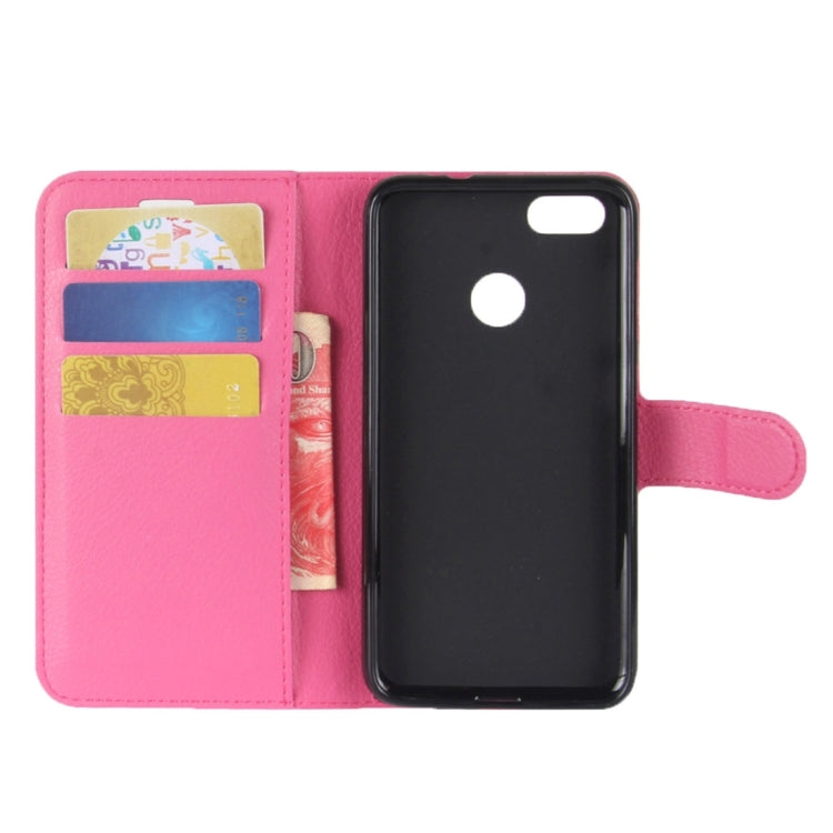 For Huawei  Enjoy 7 Litchi Texture Horizontal Flip Leather Case with Holder & Card Slots & Wallet