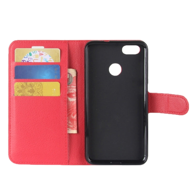 For Huawei  Enjoy 7 Litchi Texture Horizontal Flip Leather Case with Holder & Card Slots & Wallet