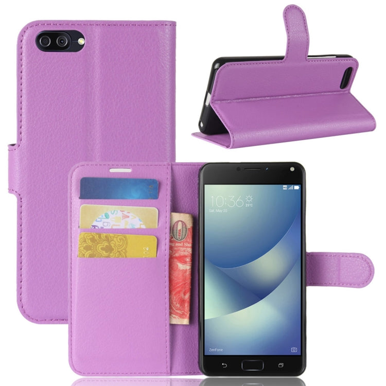For Asus Zenfone 4 Max (ZC520KL) Litchi Texture Horizontal Flip Leather Case with Holder & Card Slots & Wallet