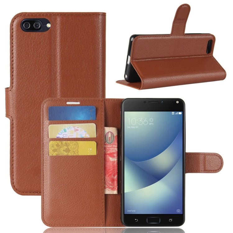 For Asus Zenfone 4 Max (ZC520KL) Litchi Texture Horizontal Flip Leather Case with Holder & Card Slots & Wallet