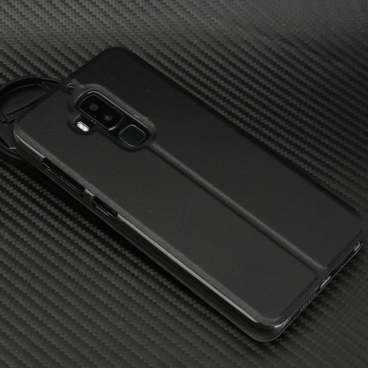 OCUBE for HOMTOM S8 (MPH3140) Spring Texture Horizontal Flip Leather Case Cover with Holder(Black)