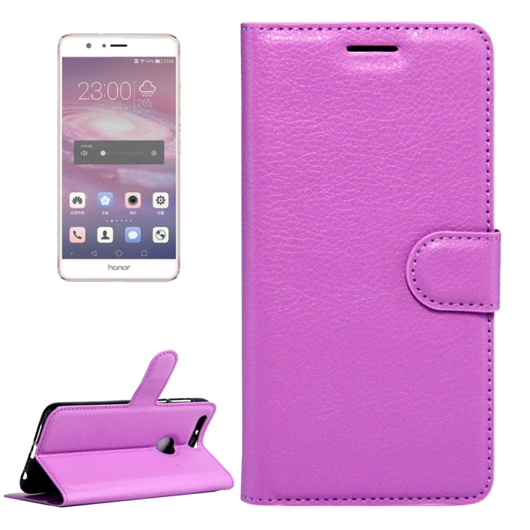 For Huawei  Honor 8 Litchi Texture Horizontal Flip Leather Case with Magnetic Buckle & Holder & Card Slots & Wallet