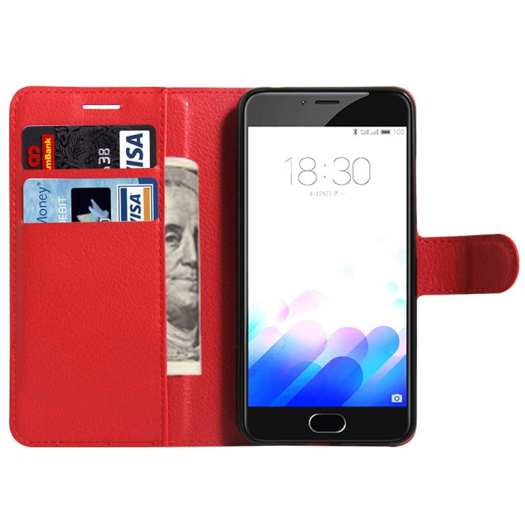 For Meizu  M3 & M3S (MPH0054/MPH5883) Litchi Texture Horizontal Flip Leather Case with Magnetic Buckle & Holder & Card Slots & Wallet