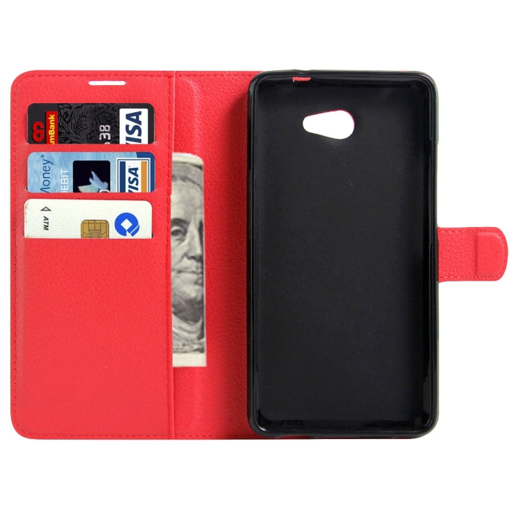 For Vodafone Smart Ultra 7 Litchi Texture Horizontal Flip Leather Case with Magnetic Buckle & Holder & Card Slots & Wallet