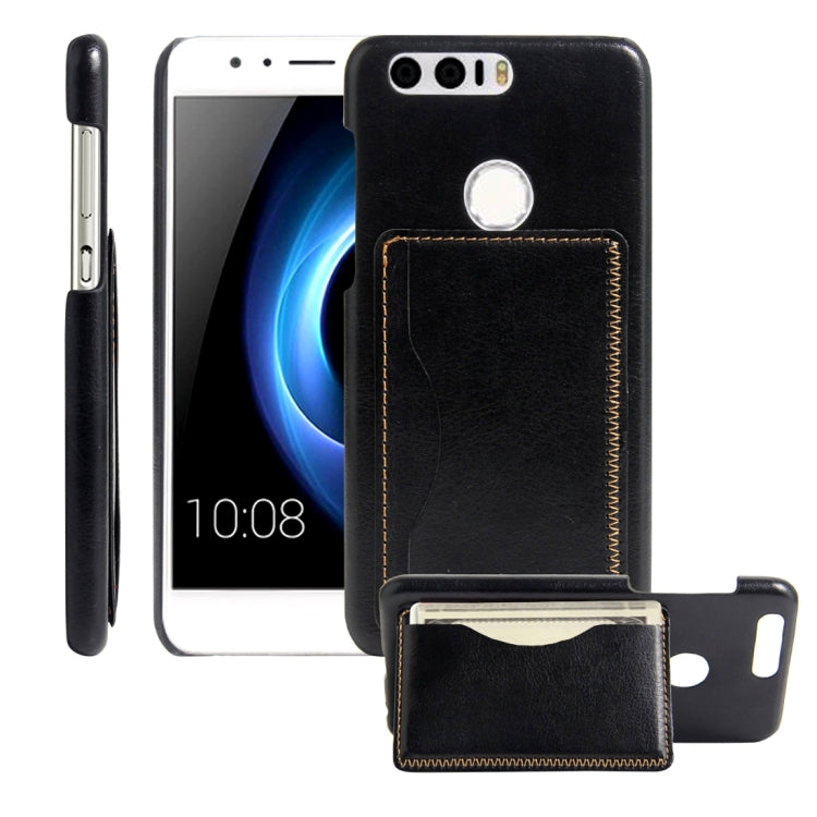 For Huawei  Honor 8 Crazy Horse Texture Leather Case Back Cover Shell with Holder & Card Slots & Wallet