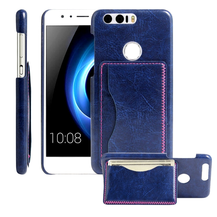 For Huawei  Honor 8 Crazy Horse Texture Leather Case Back Cover Shell with Holder & Card Slots & Wallet