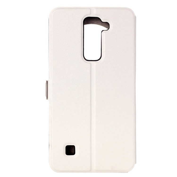 For LG Stylus 2 Horizontal Flip Leather Case with Call Display ID & Holder