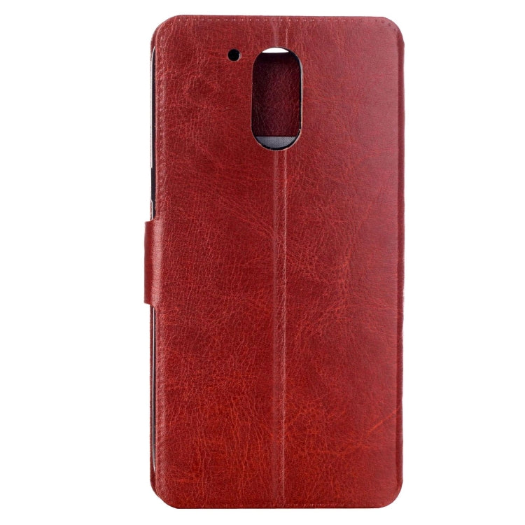 For Motorola Moto G4 Plus Crazy Horse Texture Horizontal Flip Leather Case with Holder & Card Slots