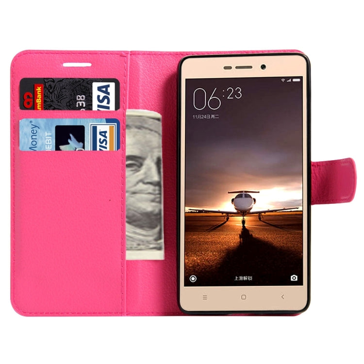 For Xiaomi  Redmi 3 Pro Litchi Texture Horizontal Flip Leather Case with Magnetic Buckle & Holder & Card Slots & Wallet