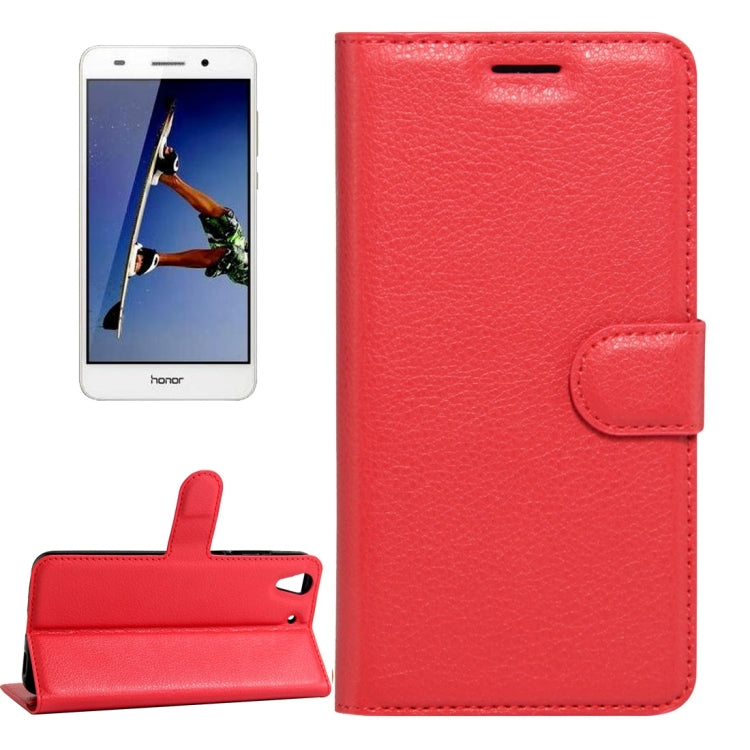 For Huawei  Honor 5A & Y6 II Litchi Texture Horizontal Flip Leather Case with Magnetic Buckle & Holder & Card Slots & Wallet