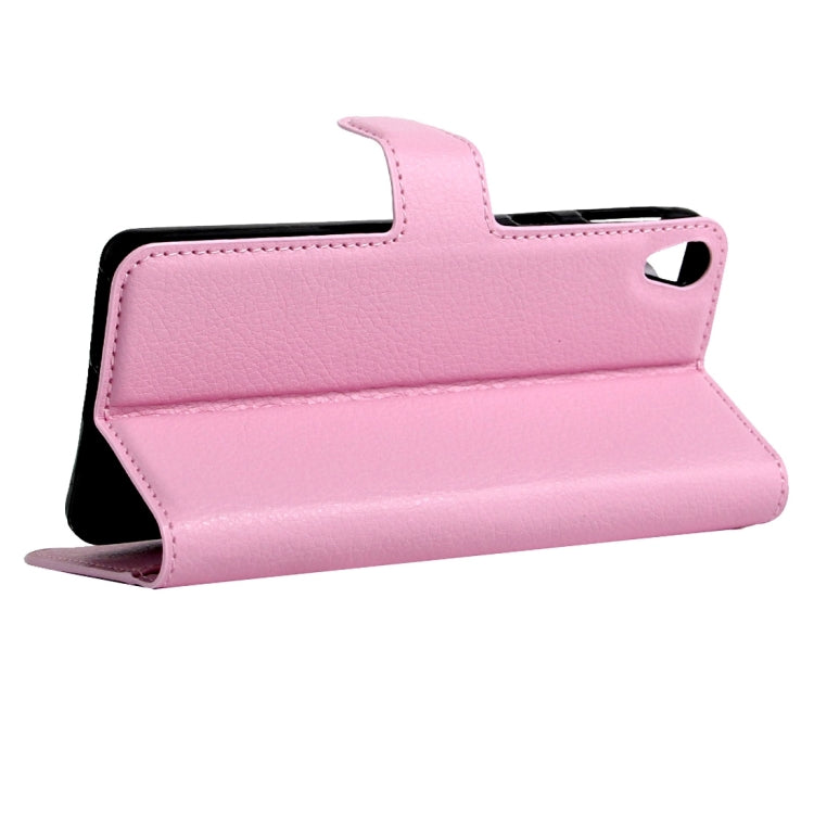 For Sony Xperia E5 Litchi Texture Horizontal Flip Leather Case with Magnetic Buckle & Holder & Card Slots & Wallet