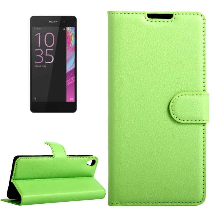For Sony Xperia E5 Litchi Texture Horizontal Flip Leather Case with Magnetic Buckle & Holder & Card Slots & Wallet