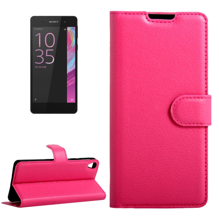 For Sony Xperia E5 Litchi Texture Horizontal Flip Leather Case with Magnetic Buckle & Holder & Card Slots & Wallet
