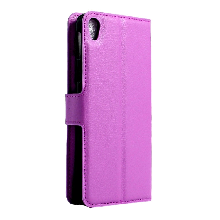For Sony Xperia E5 Litchi Texture Horizontal Flip Leather Case with Magnetic Buckle & Holder & Card Slots & Wallet