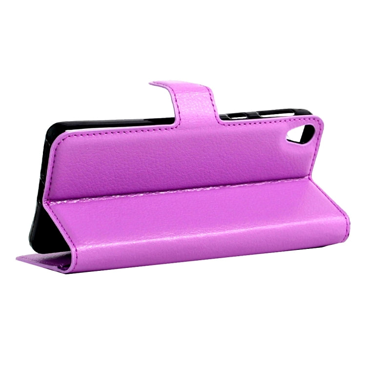 For Sony Xperia E5 Litchi Texture Horizontal Flip Leather Case with Magnetic Buckle & Holder & Card Slots & Wallet