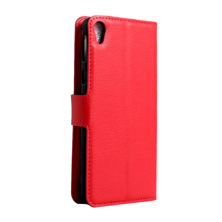 For Sony Xperia E5 Litchi Texture Horizontal Flip Leather Case with Magnetic Buckle & Holder & Card Slots & Wallet