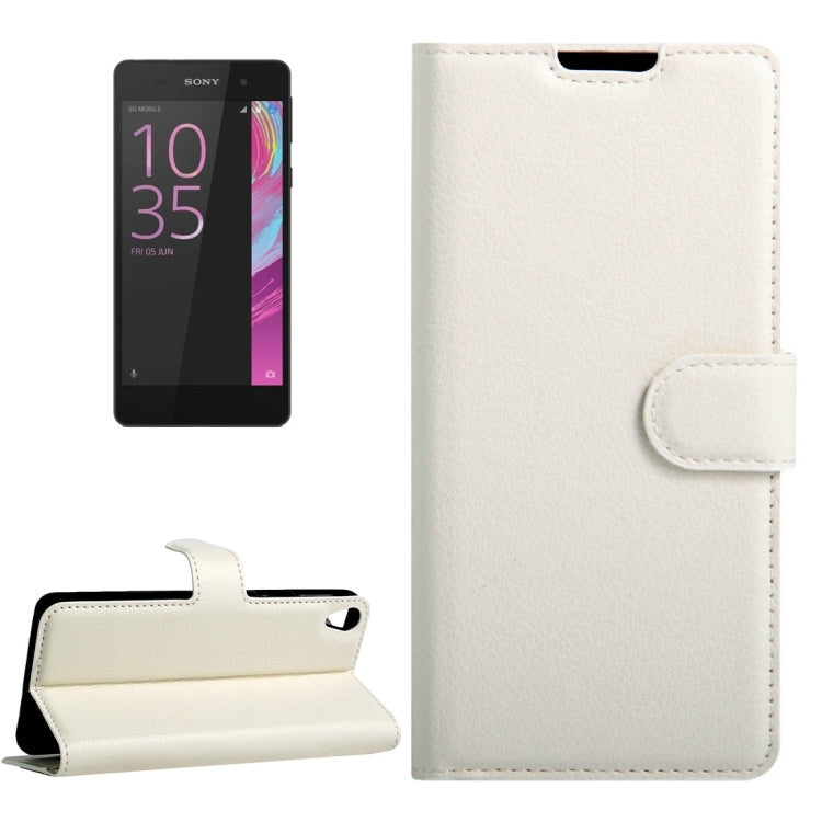 For Sony Xperia E5 Litchi Texture Horizontal Flip Leather Case with Magnetic Buckle & Holder & Card Slots & Wallet