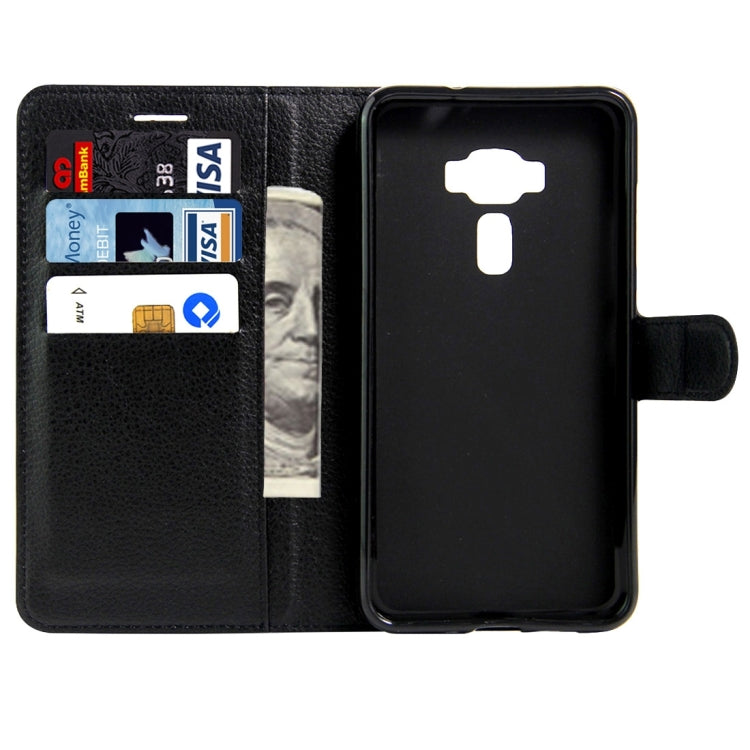 For ASUS ZenFone 3 / ZE552KL Litchi Texture Horizontal Flip Leather Case with Magnetic Buckle & Holder & Card Slots & Wallet