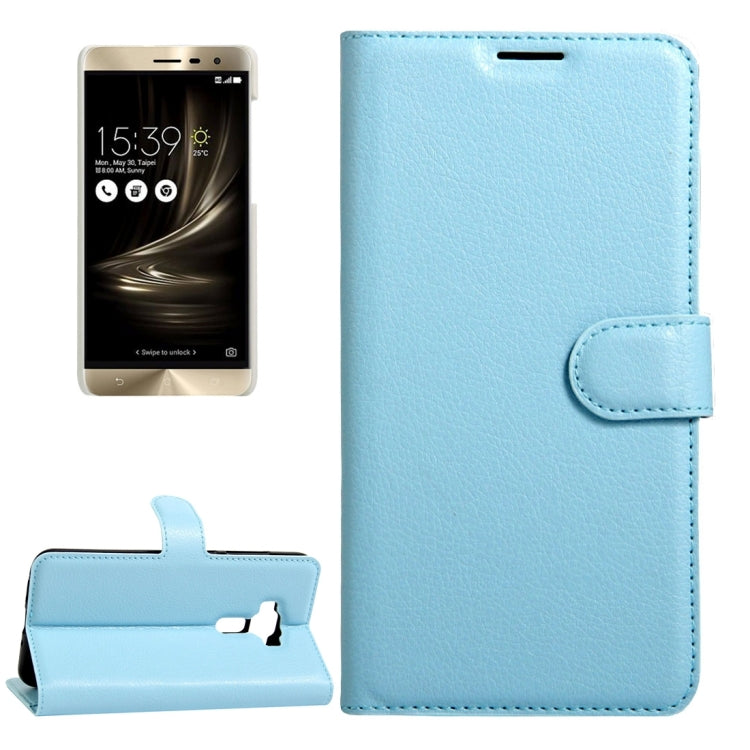 For ASUS ZenFone 3 / ZE552KL Litchi Texture Horizontal Flip Leather Case with Magnetic Buckle & Holder & Card Slots & Wallet