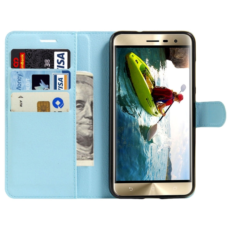 For ASUS ZenFone 3 / ZE552KL Litchi Texture Horizontal Flip Leather Case with Magnetic Buckle & Holder & Card Slots & Wallet