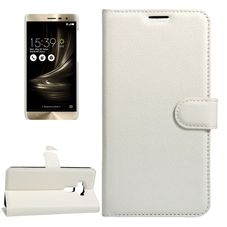 For ASUS ZenFone 3 / ZE552KL Litchi Texture Horizontal Flip Leather Case with Magnetic Buckle & Holder & Card Slots & Wallet