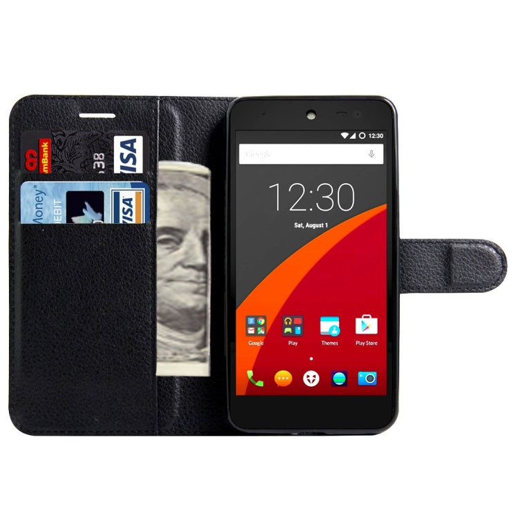 For Wileyfox Swift Litchi Texture Horizontal Flip Leather Case with Magnetic Buckle & Holder & Card Slots & Wallet