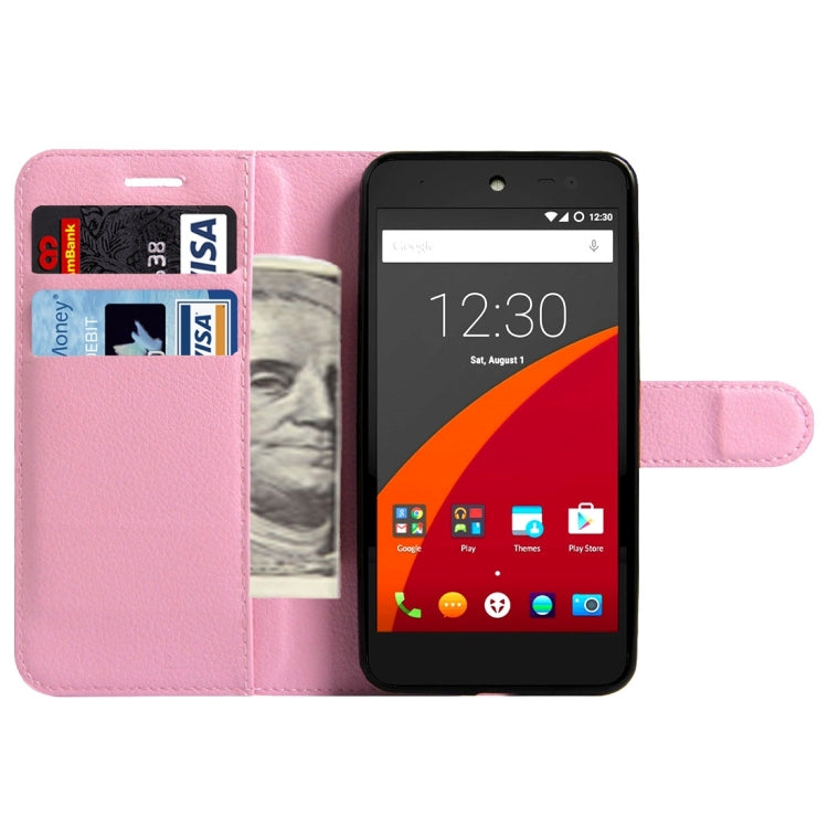 For Wileyfox Swift Litchi Texture Horizontal Flip Leather Case with Magnetic Buckle & Holder & Card Slots & Wallet