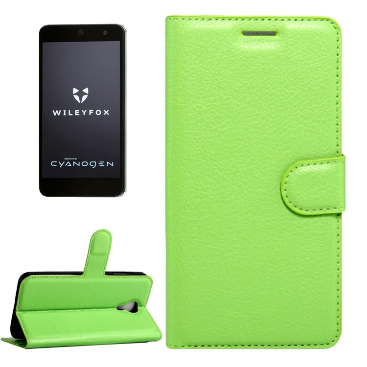For Wileyfox Swift Litchi Texture Horizontal Flip Leather Case with Magnetic Buckle & Holder & Card Slots & Wallet