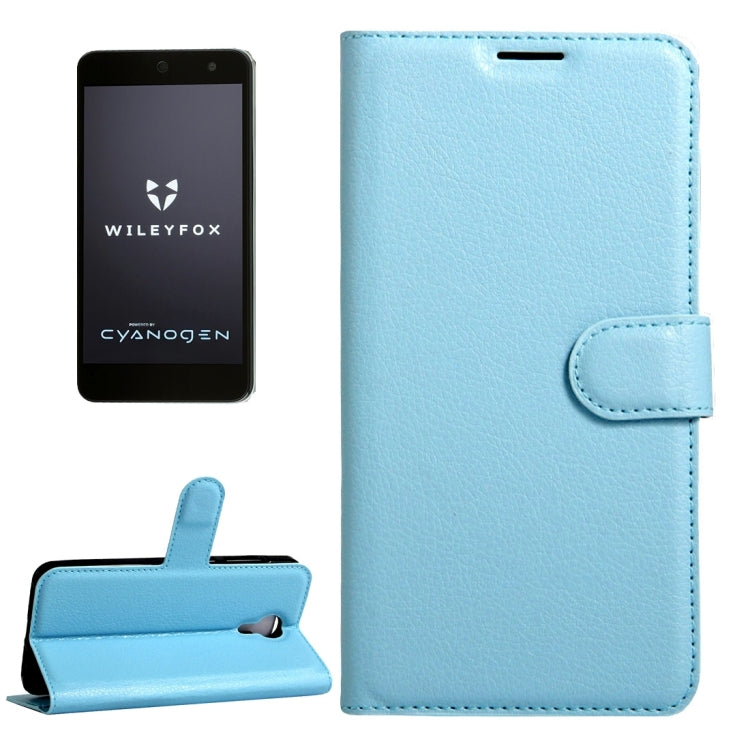 For Wileyfox Swift Litchi Texture Horizontal Flip Leather Case with Magnetic Buckle & Holder & Card Slots & Wallet