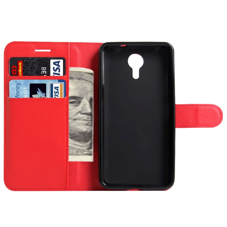 For Wileyfox Swift Litchi Texture Horizontal Flip Leather Case with Magnetic Buckle & Holder & Card Slots & Wallet