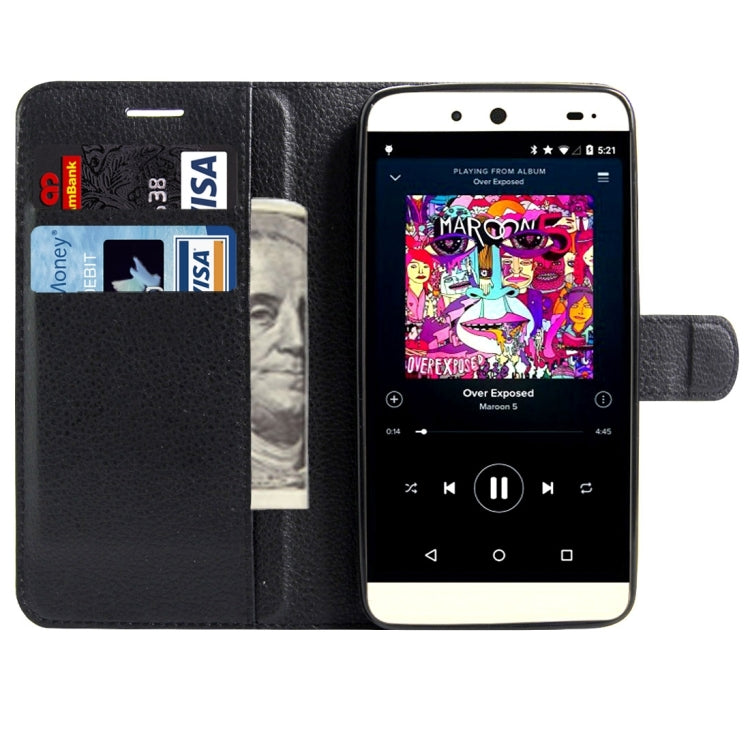 For BLU Energy X Litchi Texture Horizontal Flip Leather Case with Magnetic Buckle & Holder & Card Slots & Wallet