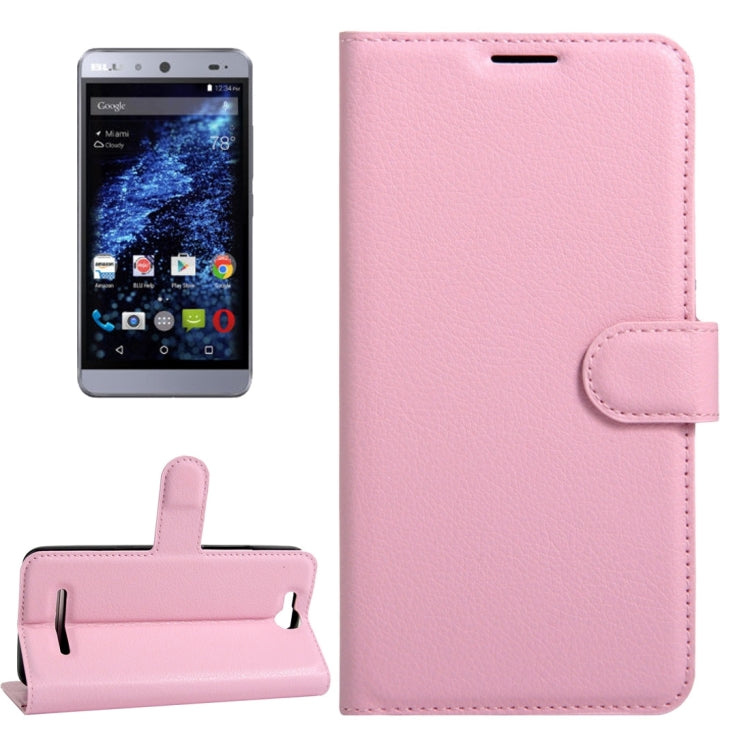 For BLU Energy X Litchi Texture Horizontal Flip Leather Case with Magnetic Buckle & Holder & Card Slots & Wallet
