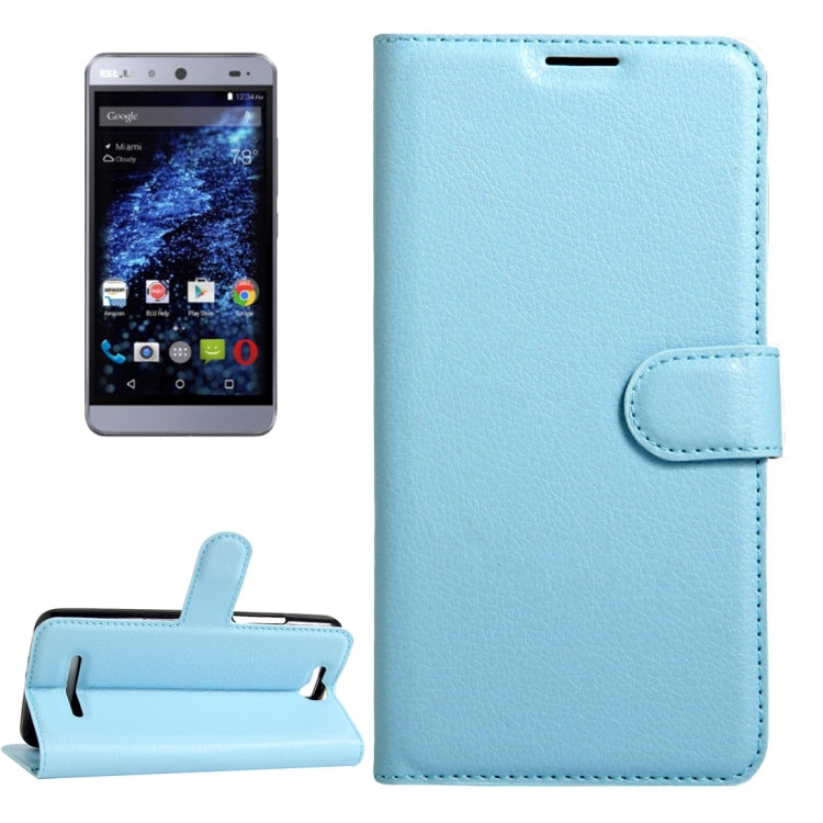For BLU Energy X Litchi Texture Horizontal Flip Leather Case with Magnetic Buckle & Holder & Card Slots & Wallet