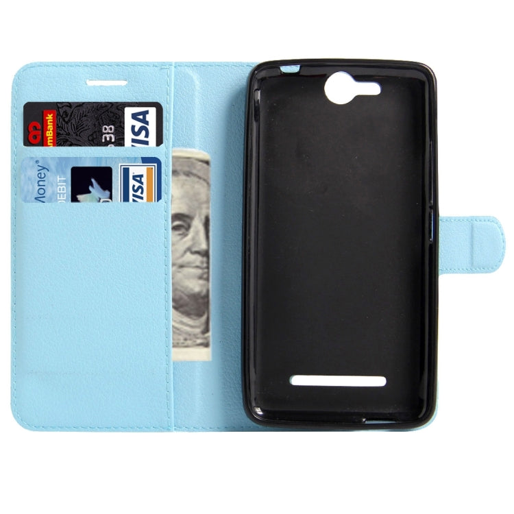 For BLU Energy X Litchi Texture Horizontal Flip Leather Case with Magnetic Buckle & Holder & Card Slots & Wallet