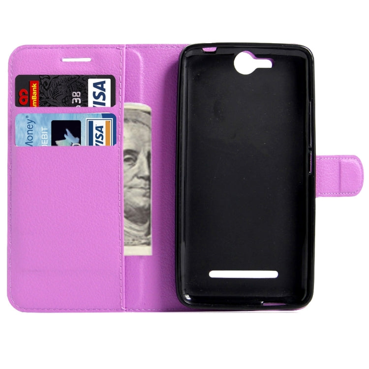 For BLU Energy X Litchi Texture Horizontal Flip Leather Case with Magnetic Buckle & Holder & Card Slots & Wallet