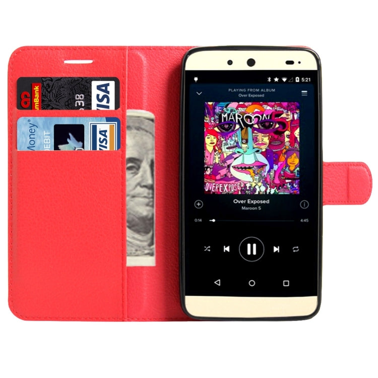 For BLU Energy X Litchi Texture Horizontal Flip Leather Case with Magnetic Buckle & Holder & Card Slots & Wallet