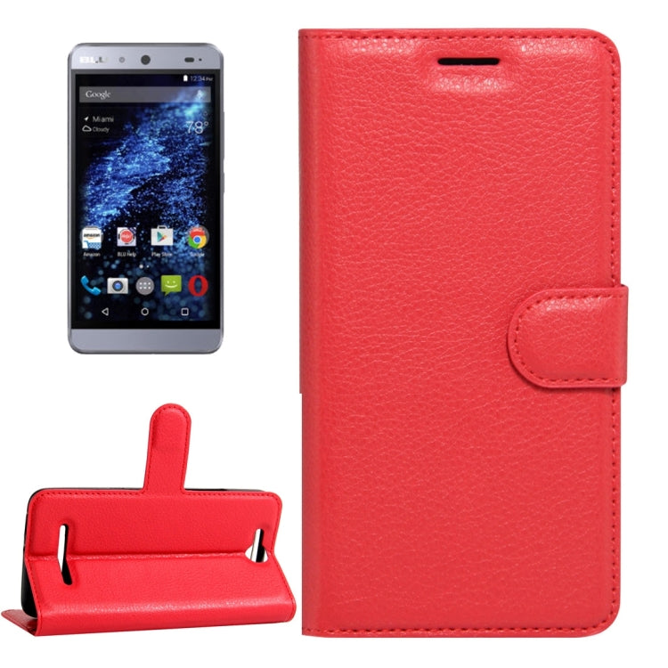For BLU Energy X Litchi Texture Horizontal Flip Leather Case with Magnetic Buckle & Holder & Card Slots & Wallet